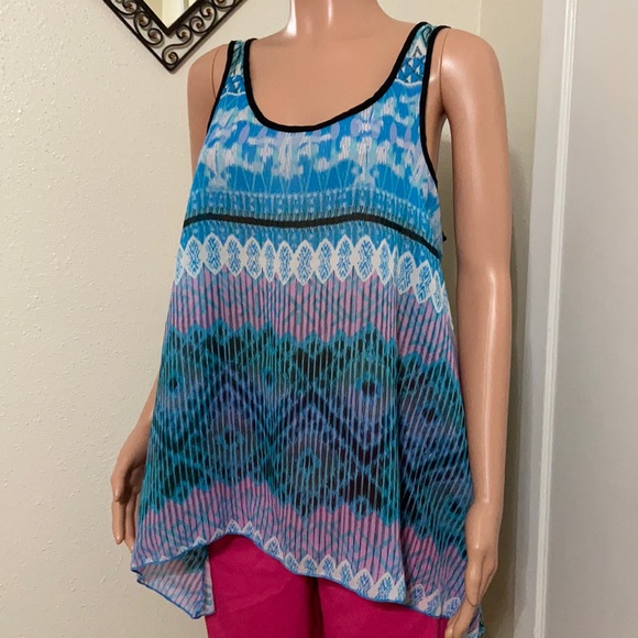 Takuni tank sheer blouse or bathing suit cover - Picture 1 of 3